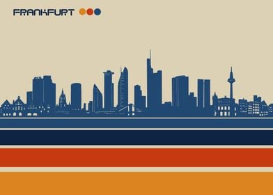 frankfurt skyline retro 3