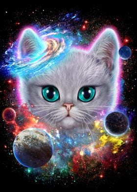 White Cat in Space