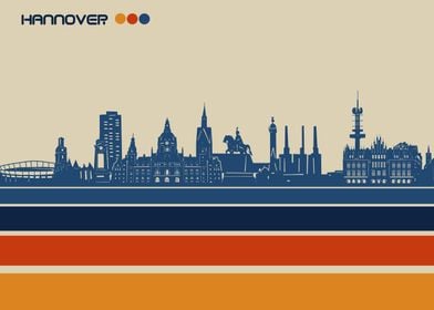 hannover skyline retro 3