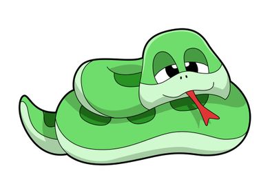 Green Snake Sleepy