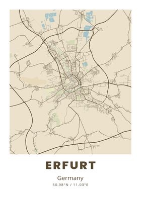 Erfurt City Map