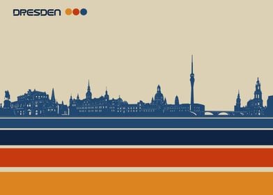 dresden skyline retro 3