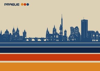 prague skyline retro 3