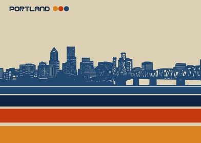 portland skyline retro 3