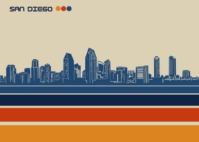 san diego skyline retro 3