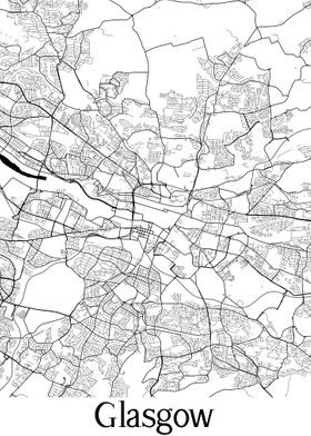 Glasgow UK City Map