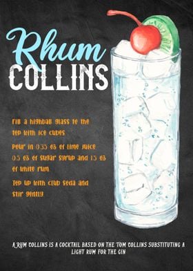 Rhum Collins Cocktail