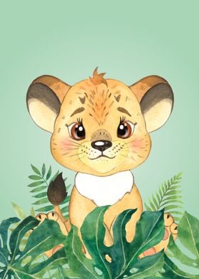Baby Lion Jungle Animal
