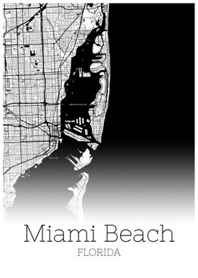 Miami Beach Florida map