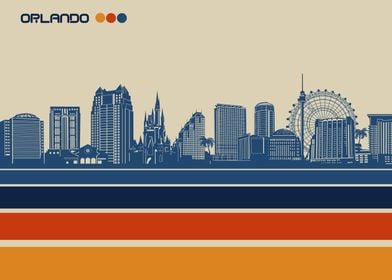 orlando skyline retro 3