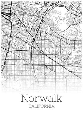 Norwalk California map