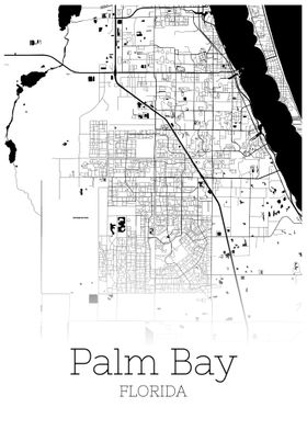 Palm Bay Florida city map