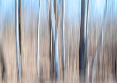 Abstract panning wood tree