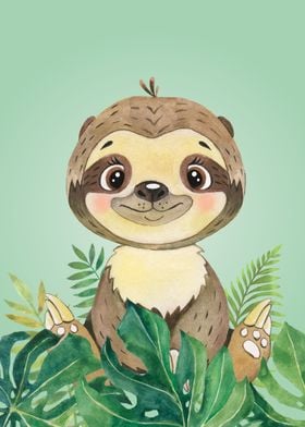 Baby Sloth Jungle Animal