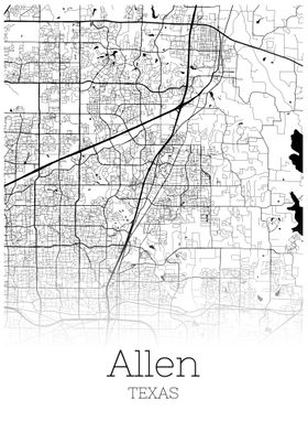 Allen Texas city map