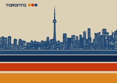 toronto skyline retro 3