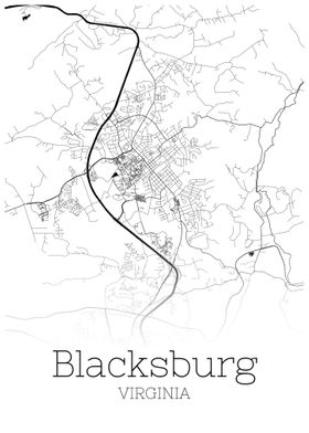 Blacksburg Vitginia map