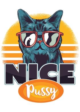 Nice Pussy Retro Cat Gift