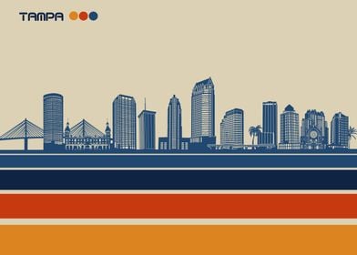 tampa skyline retro 3