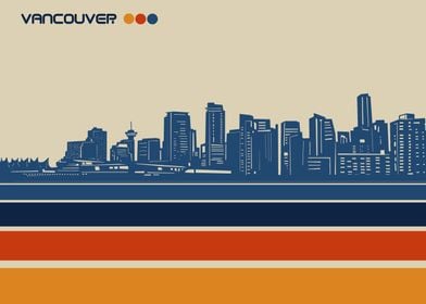 vancouver skyline retro 3