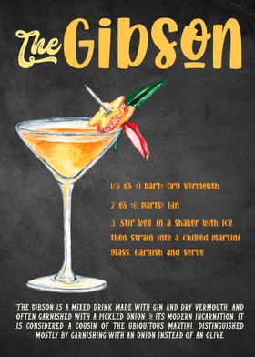 The Gibson Drink Cocktail