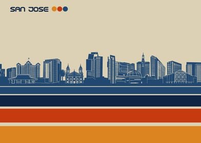 san jose skyline retro 3