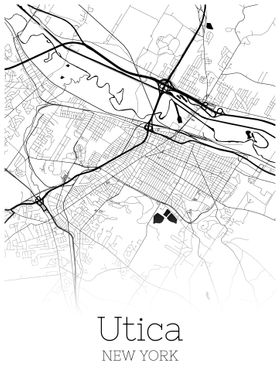 Utica New York city map