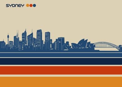 sydney skyline retro 3