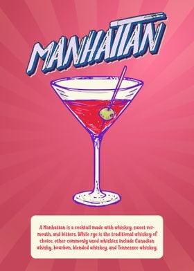 Manhattan Whiskey Cocktail