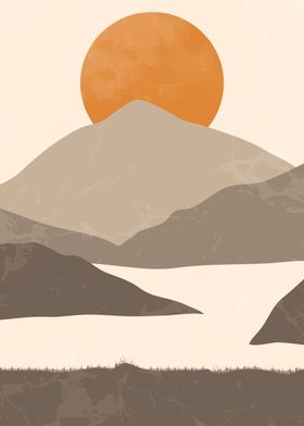 Minimal Mountain and Sun 2