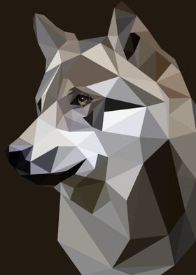 Animal Wolf lowpoly 