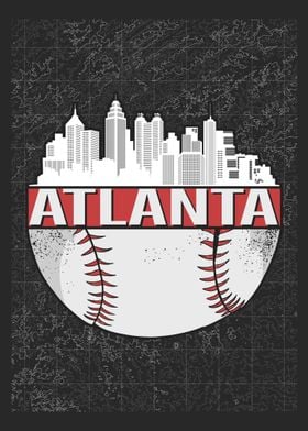 Atlanta Baseball Skyline