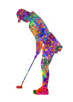 Female golfer