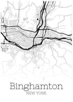 Binghamton New York map