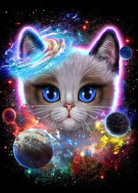 Ragdoll Cat in Space