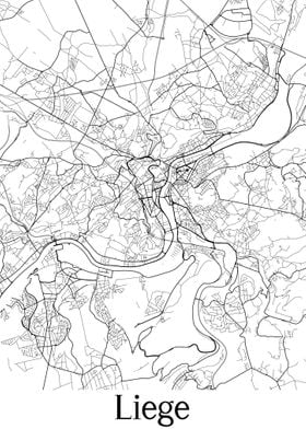 Liege Belgium City Map