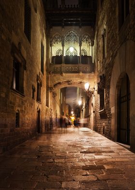 Gothic Barcelona By Night