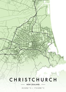 Christchurch City Map