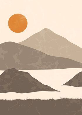 Minimal Mountain and Sun 1