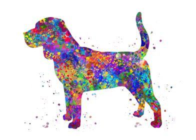 Beagle dog watercolor