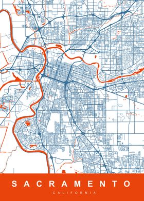 SACRAMENTO Art Map USA