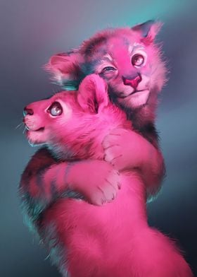 Pink big kittens