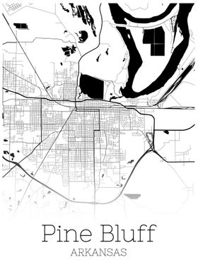 Pine Bluff Arkansas map