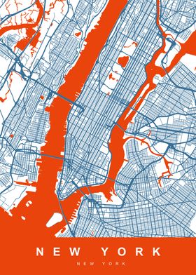 NEW YORK Art Map USA