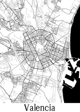 Valencia Spain City Map