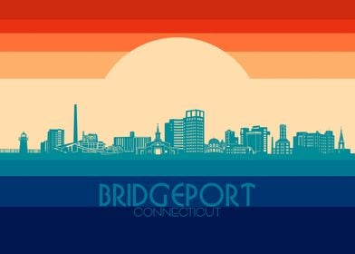 bridgeport skyline retro 4