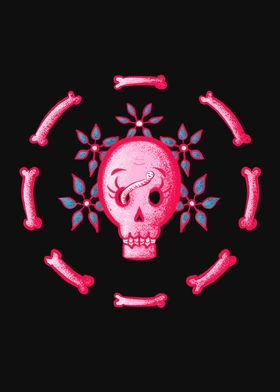 Funny Pink Skull