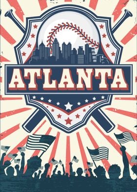 Atlanta Baseball Skyline