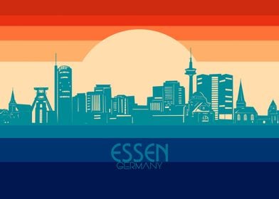 essen skyline retro 4