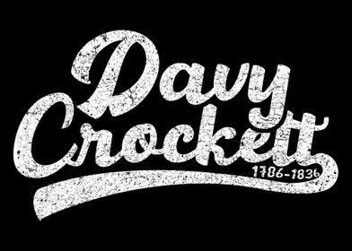 Davy Crockett Grunge Text 